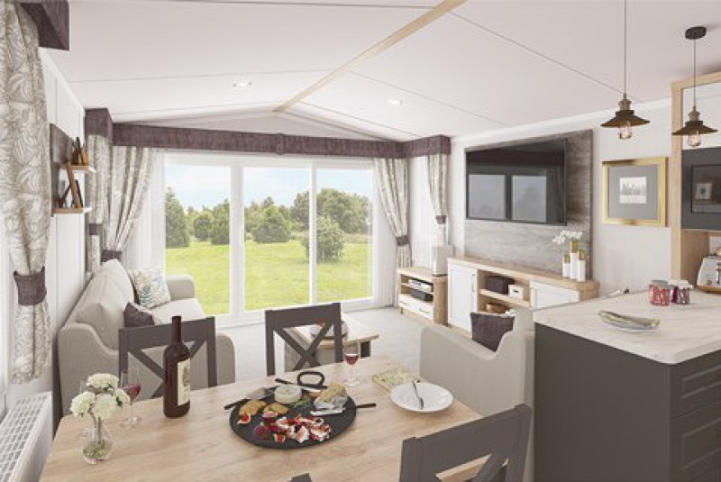 Picture of a 2020 model Swift Vendee 40 x 12 2 bedroom holiday caravan.